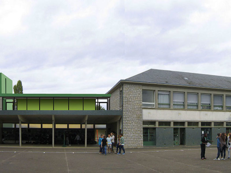 Ascenseurs et accessibilité handicaps Collège le Joncheray - Sarthe